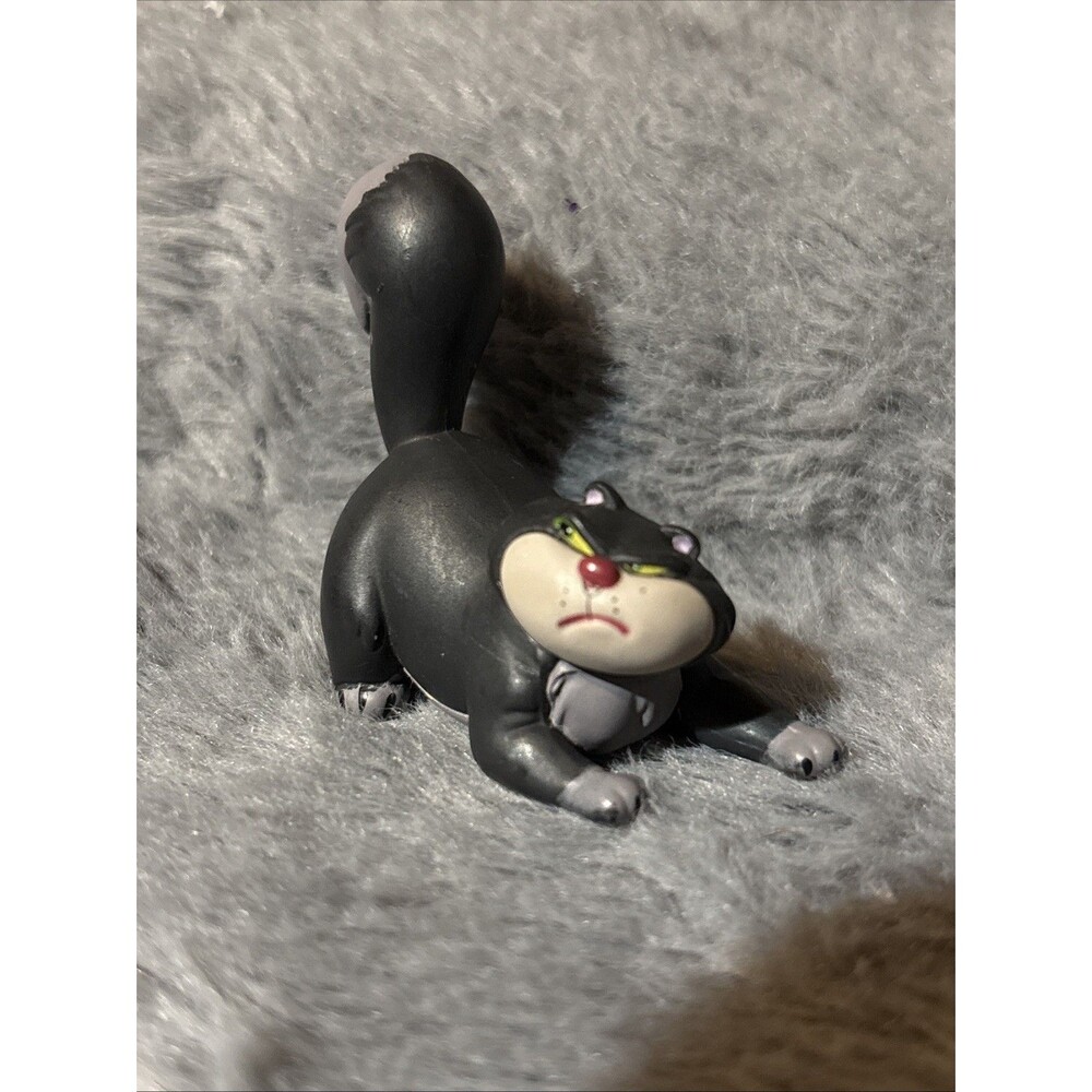 Disney Cinderella Lucifer PVC Toy Figure 1.75" Cake Topper Cat Black & White